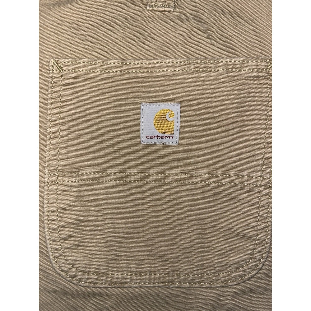 Carhartt Rugged Flex Relaxed Fit Canvas 5 Pocket Work Pant Mens34x30 Light Brown